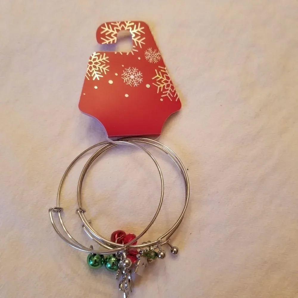 ❤️Christmas bangle bracelets,  set of 3